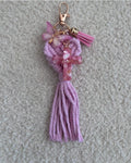 Porte clé / Grigri de Sac Croix Religieuse Rose